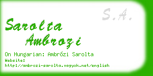 sarolta ambrozi business card